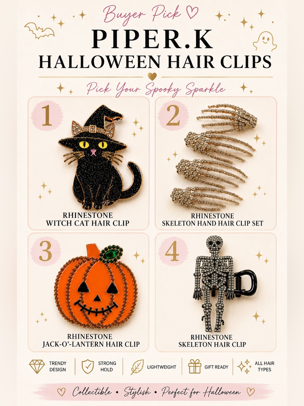 Spooky Hair Clips - Buyer Pick
